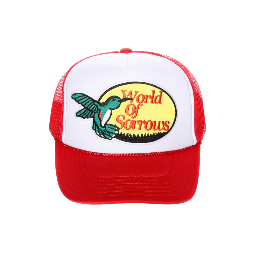 World of Sorrows Bass Hat (White/Red)